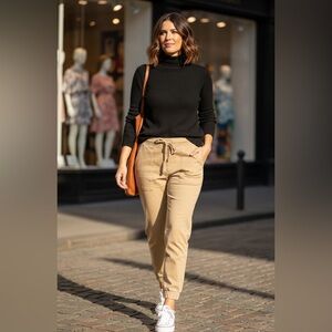 Bella Dahl Soft Wide-Leg Pants Brown Khaki – Size L